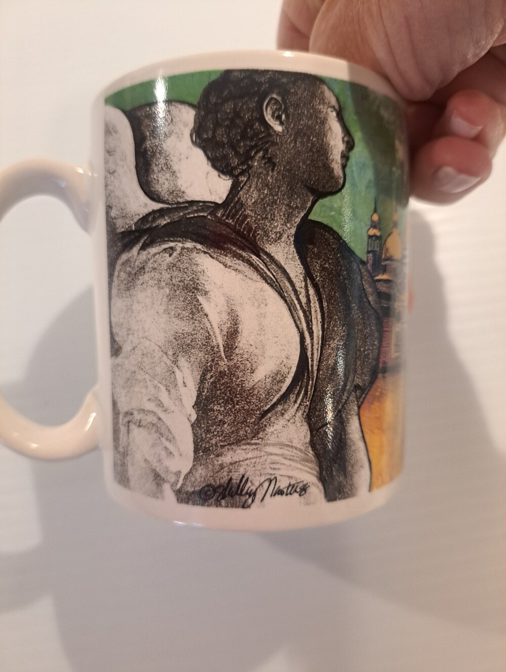 Buon Giorno Coffee Cup, Shelly Masters Coffee Mug, Fine Art Rome Italy - Picture 4 of 9